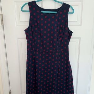 Navy with Hot Pink Polka Dot Tommy Hilfiger Sheath